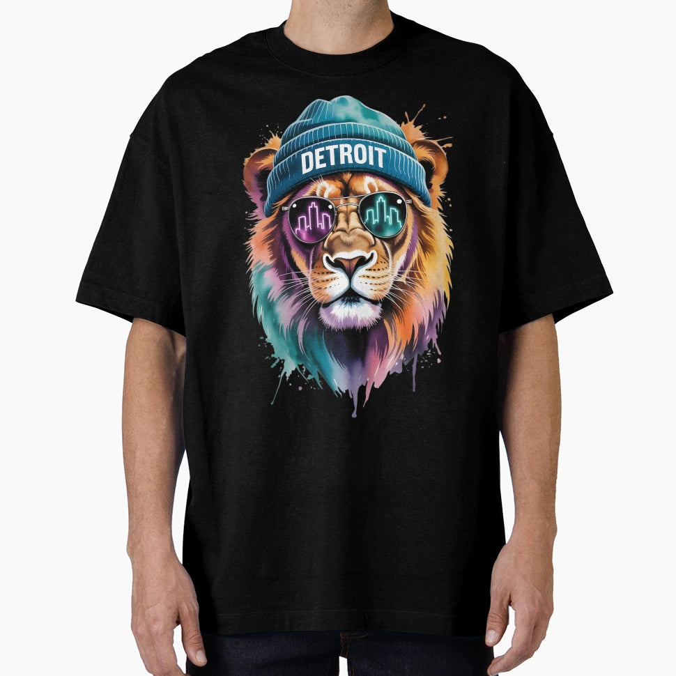 Detroit Lion T-Shirt - Novelty Apparel Unisex - T-Shirt, Sweatshirt, Hoodie