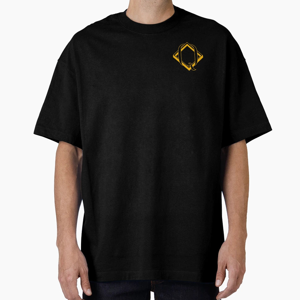 Quad Logo Yellow T-Shirt - Casual Everyday Wear Men Women - T-Shirt, Sweatshirt, Hoodie