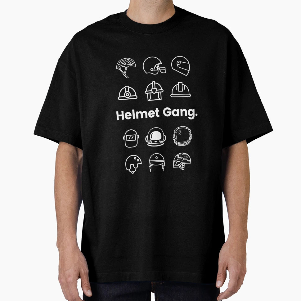 Helmet Gang Collection T-Shirt - Graphic Print for Adults - T-Shirt, Sweatshirt, Hoodie