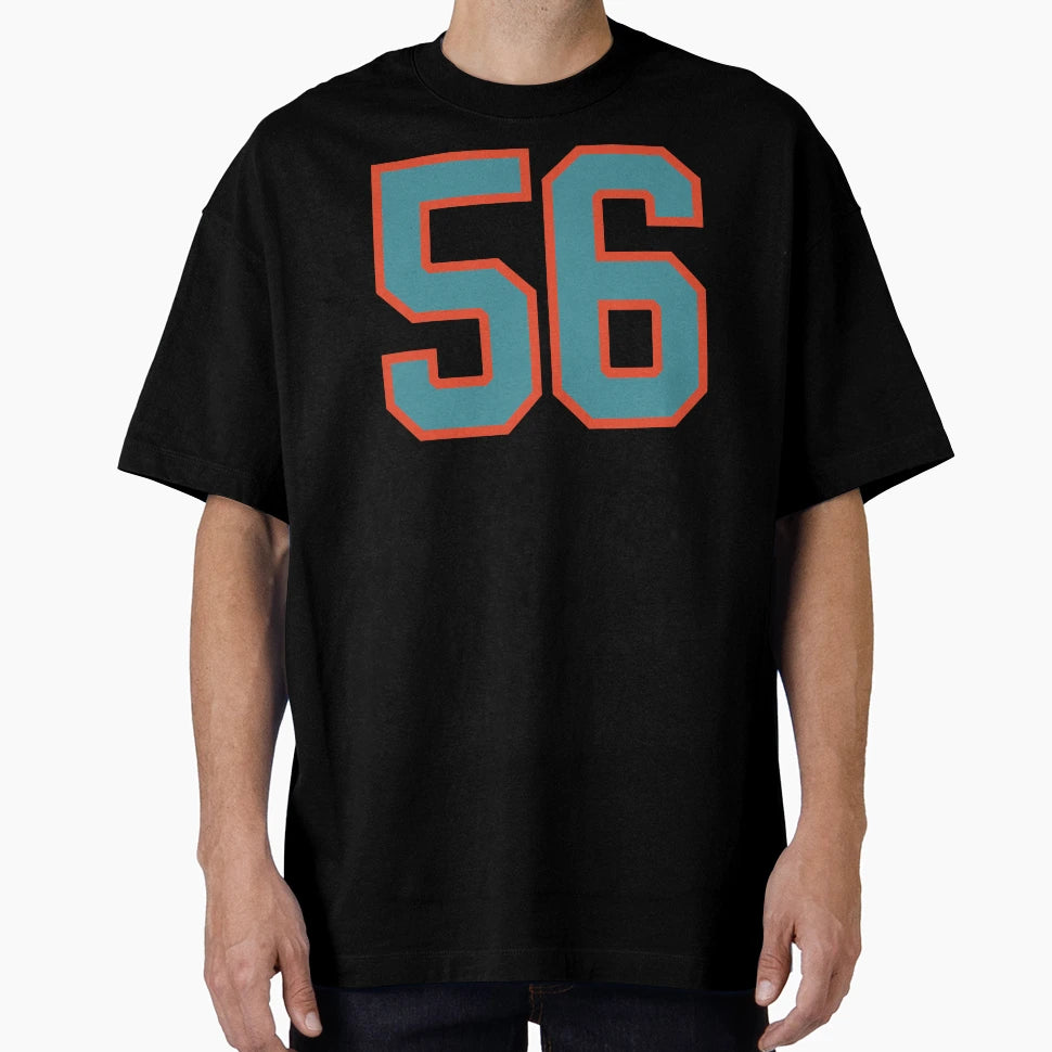 56 Number Aqua Orange Lucky Sports T-Shirt - Graphic Print for Adults - T-Shirt, Sweatshirt, Hoodie