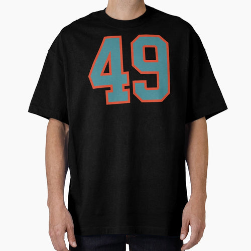 49 Number Aqua Orange Lucky Sports Forty T-Shirt - Streetwear Style Unisex - T-Shirt, Sweatshirt, Hoodie