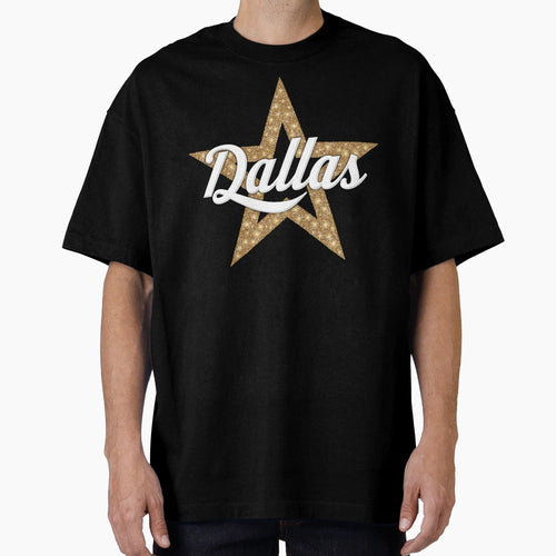 Dallas Script Star White Type T-Shirt - Custom Art Print Men Women - T-Shirt, Sweatshirt, Hoodie