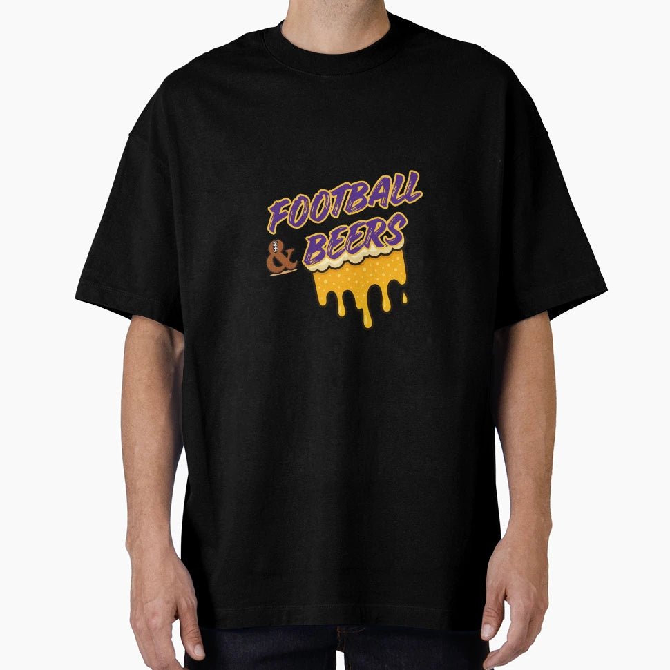 Vikings Sunday Routine Football Beers T-Shirt - Custom Art Print Unisex - T-Shirt, Sweatshirt, Hoodie