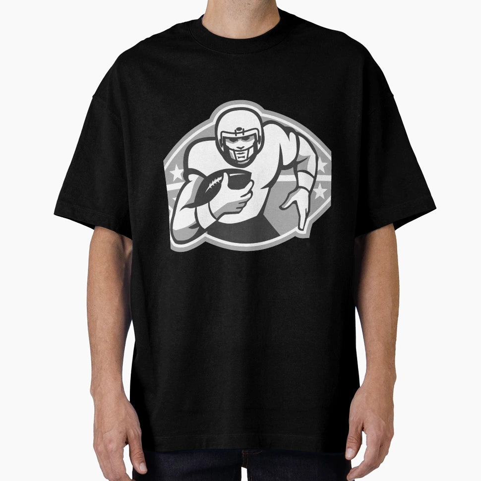 American Football Player Running T-Shirt - Fun Novelty Design for Adults - T-Shirt, Sweatshirt, Hoodie