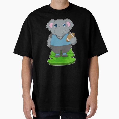 Elephant American Football Sports T-Shirt - Fun Novelty Design for Adults - T-Shirt, Sweatshirt, Hoodie