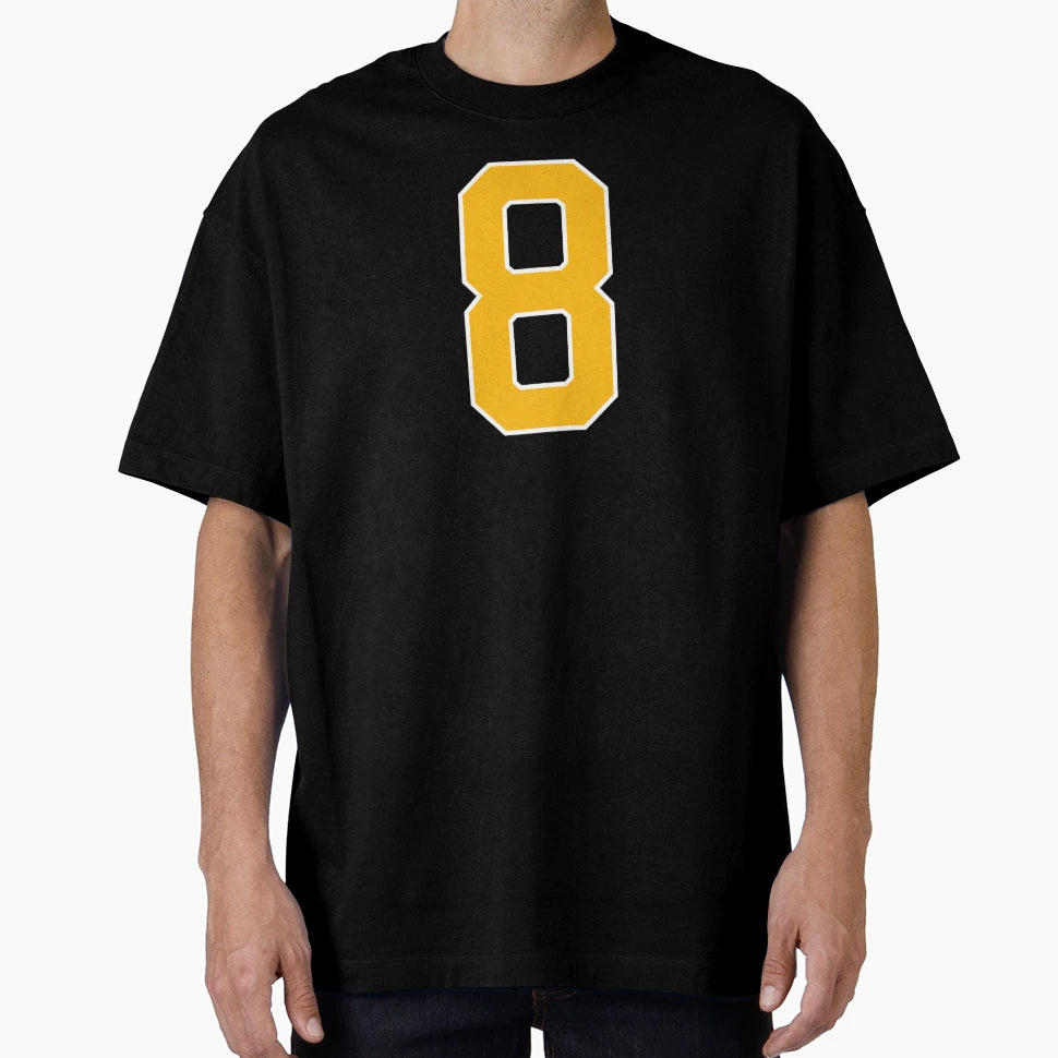 Yellow Number 8 Lucky Sports Jersey T-Shirt - Unique Graphic for Adults - T-Shirt, Sweatshirt, Hoodie