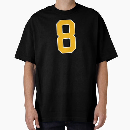 Yellow Number 8 Lucky Sports Jersey T-Shirt - Unique Graphic for Adults - T-Shirt, Sweatshirt, Hoodie