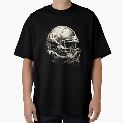 Drawing Helmet Football American T-Shirt - Custom Art Print for Adults - T-Shirt, Sweatshirt, Hoodie
