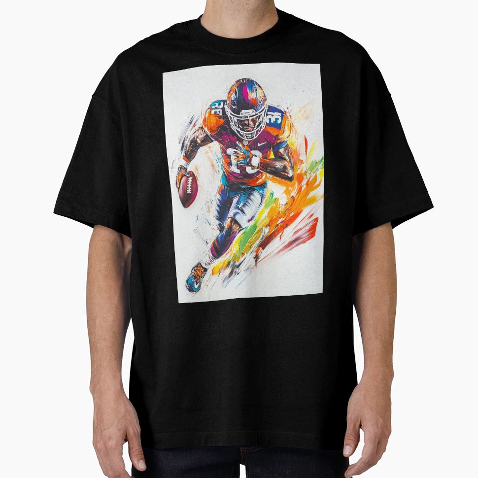 American Footballer Vibrant Colours T-Shirt - Custom Art Print for Adults - T-Shirt, Sweatshirt, Hoodie