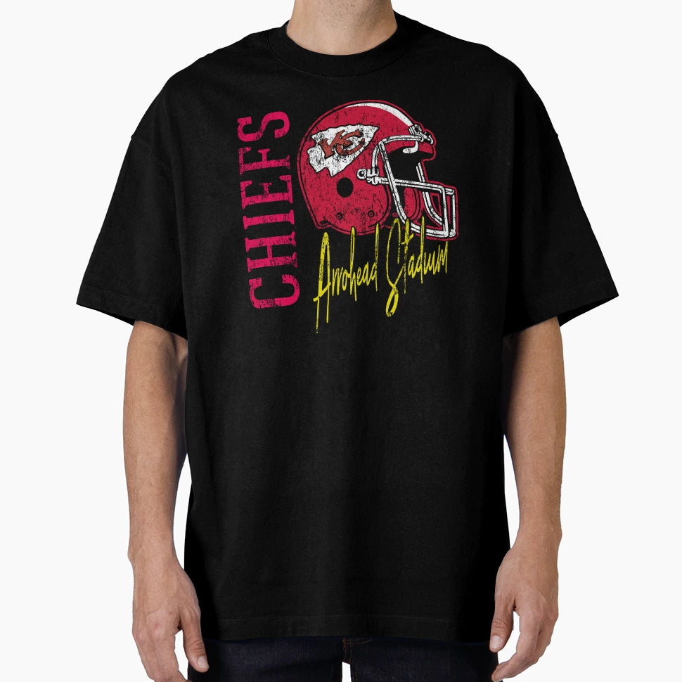 Kansas City Football Art Red And White T-Shirt - Aesthetic Graphic Unisex - T-Shirt, Sweatshirt, Hoodie
