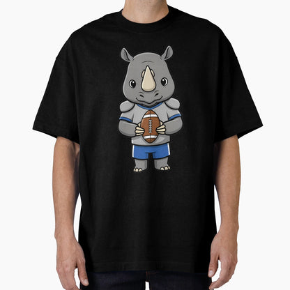Rhino Football Player Mascot T-Shirt - Custom Art Print for Adults - T-Shirt, Sweatshirt, Hoodie