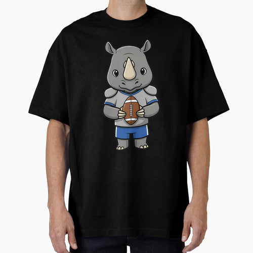 Rhino Football Player Mascot T-Shirt - Custom Art Print for Adults - T-Shirt, Sweatshirt, Hoodie