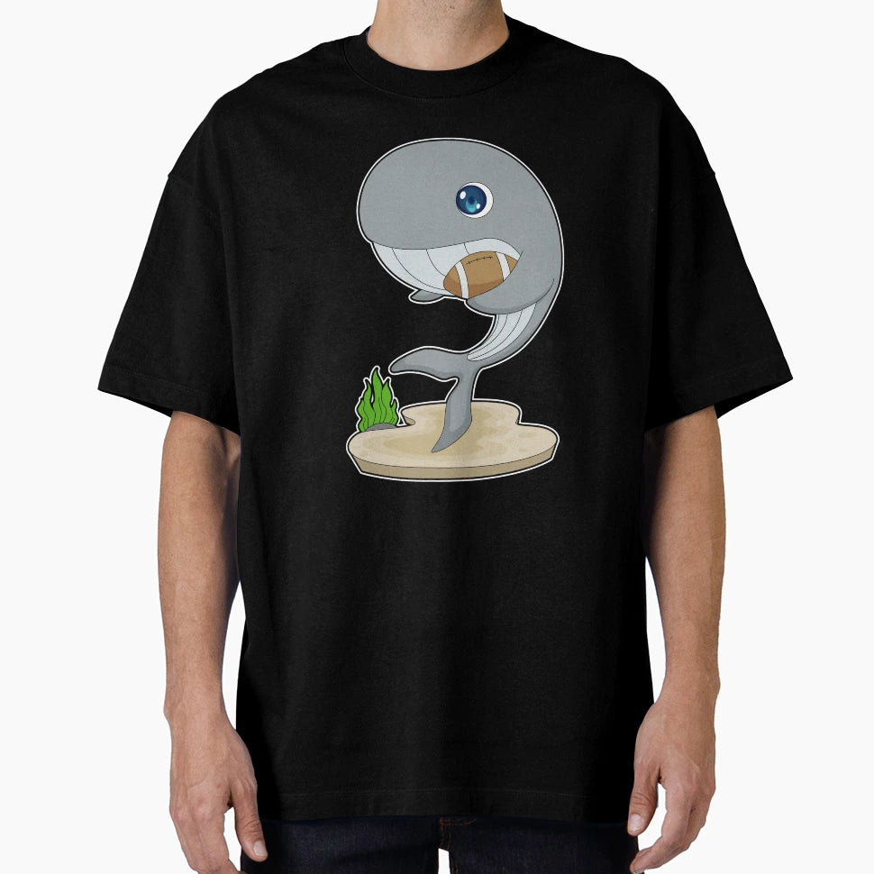 Whale American Football Sports T-Shirt - Fun Novelty Design for Adults - T-Shirt, Sweatshirt, Hoodie