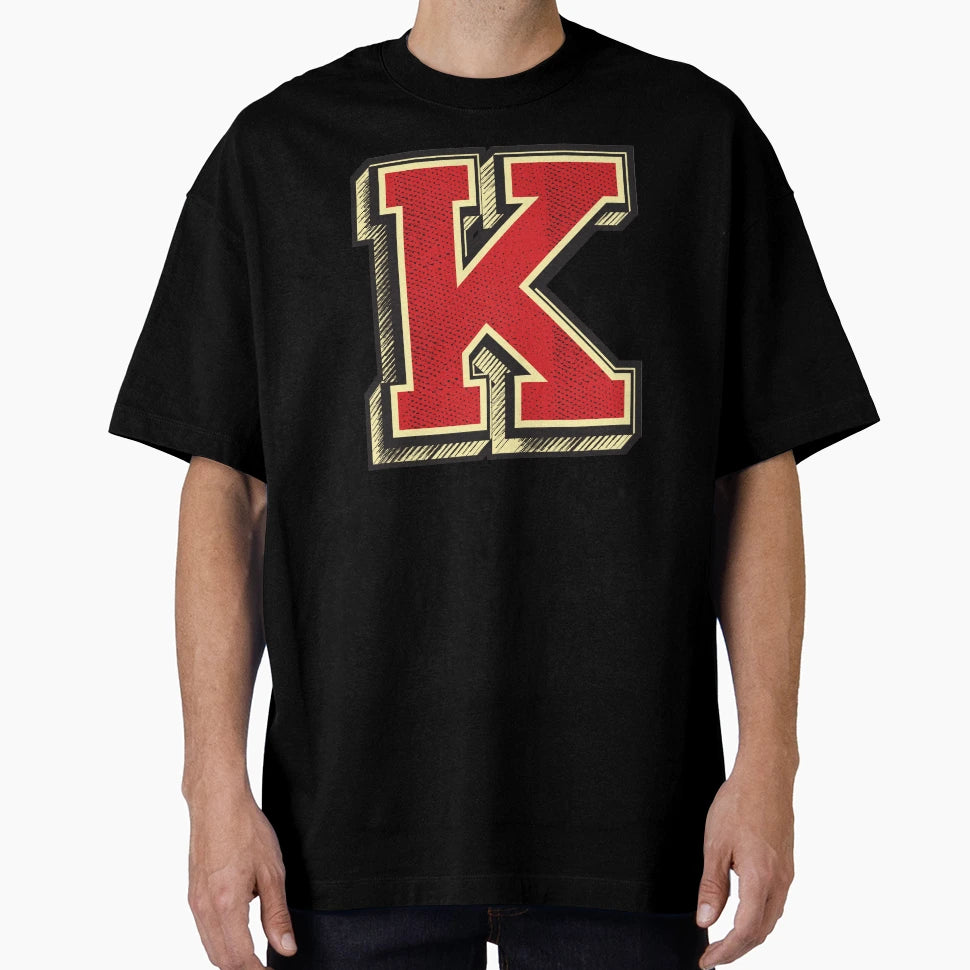 Letter K Typography Capital Letters T-Shirt - Custom Art Print for Adults - T-Shirt, Sweatshirt, Hoodie