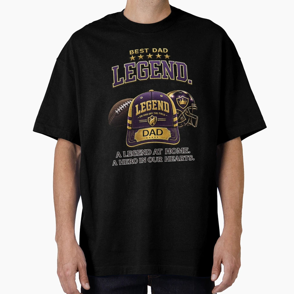 Dad Legend Purple Baseball Cap T-Shirt - Fun Novelty Design Unisex - T-Shirt, Sweatshirt, Hoodie