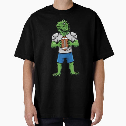 Iguana Football Mascot Reptile Sport T-Shirt - Streetwear Style for Adults - T-Shirt, Sweatshirt, Hoodie