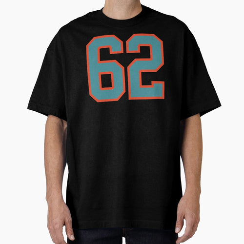 62 Number Aqua Orange Lucky Sports T-Shirt - Custom Art Print Men Women - T-Shirt, Sweatshirt, Hoodie