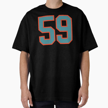 59 Number Aqua Orange Lucky Sports Fifty T-Shirt - Streetwear Style Unisex - T-Shirt, Sweatshirt, Hoodie