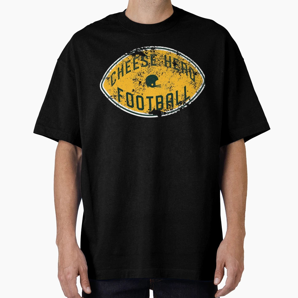 Cheese Head Football T-Shirt - Novelty Apparel Men Women - T-Shirt, Sweatshirt, Hoodie