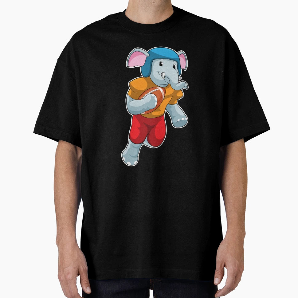 Elephant Football Sports T-Shirt - Custom Art Print Unisex - T-Shirt, Sweatshirt, Hoodie