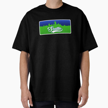 Seattle Football Skyline T-Shirt - Trendy Graphic Men Women - T-Shirt, Sweatshirt, Hoodie