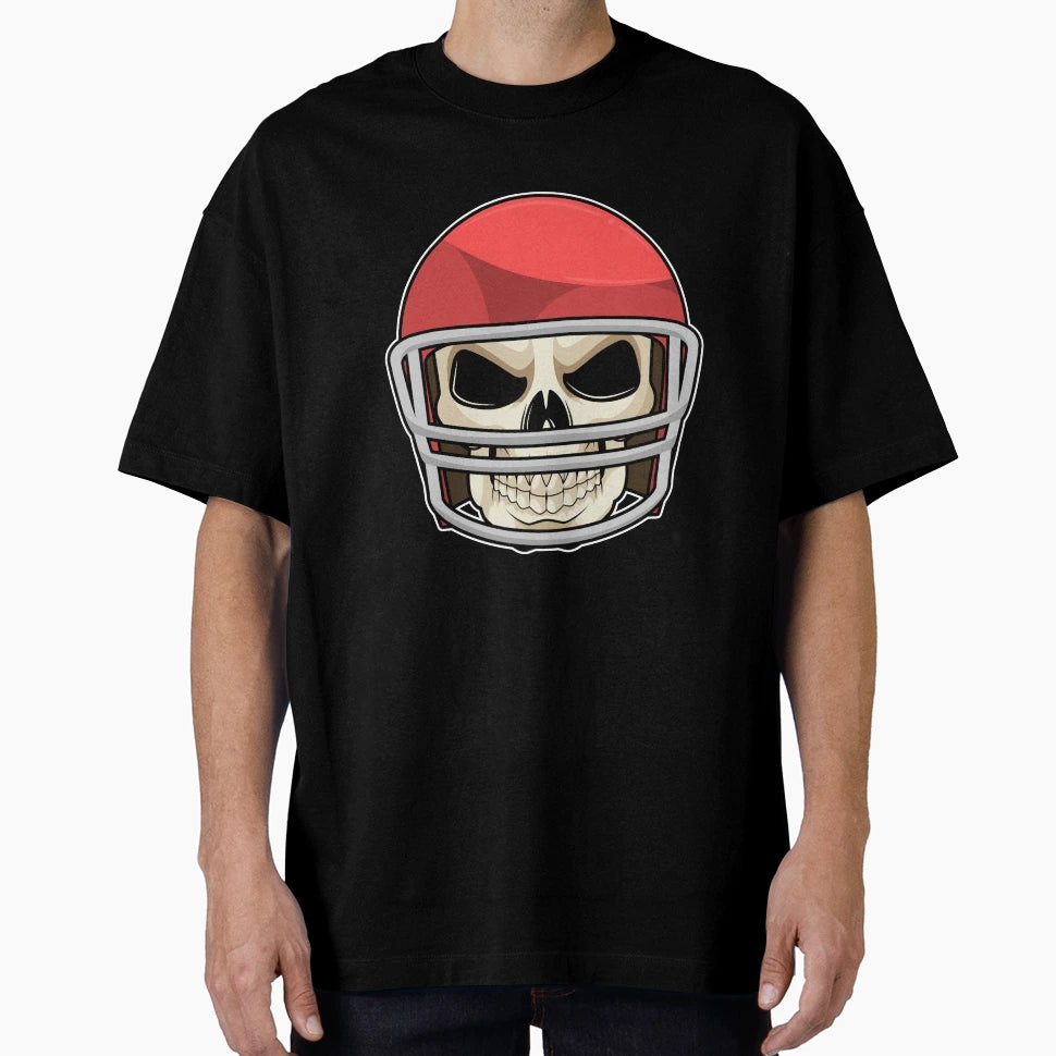 Skull Football Helmet T-Shirt - Minimalist Print Unisex - T-Shirt, Sweatshirt, Hoodie
