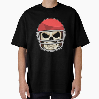 Skull Football Helmet T-Shirt - Minimalist Print Unisex - T-Shirt, Sweatshirt, Hoodie