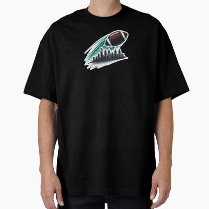 Philadelphia Skyline Football T-Shirt - Minimalist Print Unisex - T-Shirt, Sweatshirt, Hoodie