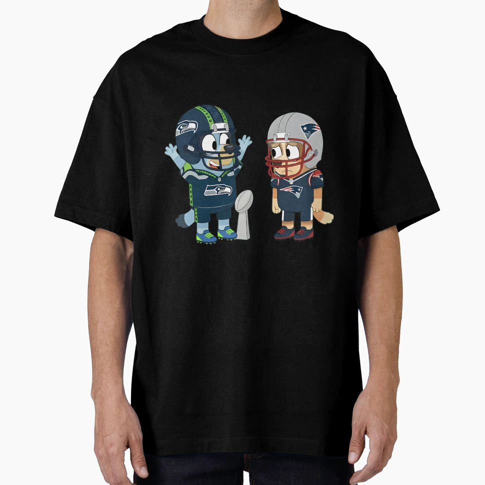 Chilli Bluey Seattle Seahawks T-Shirt - Casual Everyday Wear for Adults - T-Shirt, Sweatshirt, Hoodie