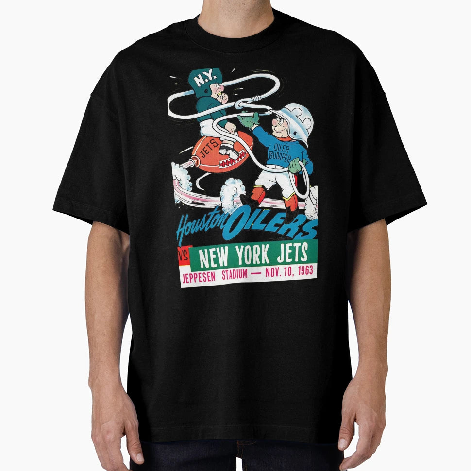 Oilers V Jets T-Shirt - Casual Everyday Wear Unisex - T-Shirt, Sweatshirt, Hoodie