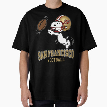 San Francisco Football Snoopy San T-Shirt - Aesthetic Graphic for Adults - T-Shirt, Sweatshirt, Hoodie