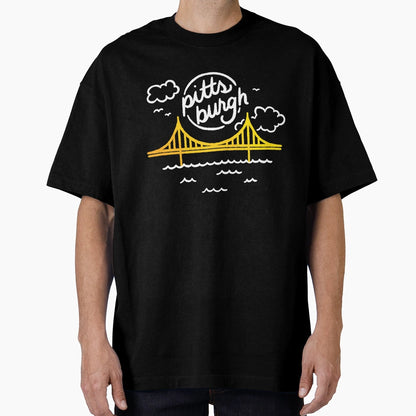 Pittsburgh Yellow Bridge T-Shirt - Unique Graphic for Adults - T-Shirt, Sweatshirt, Hoodie