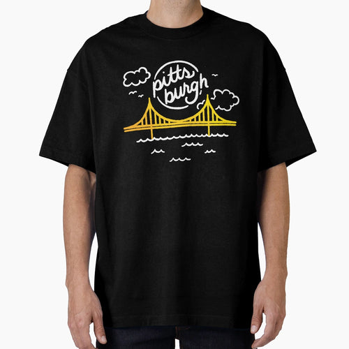 Pittsburgh Yellow Bridge T-Shirt - Unique Graphic for Adults - T-Shirt, Sweatshirt, Hoodie