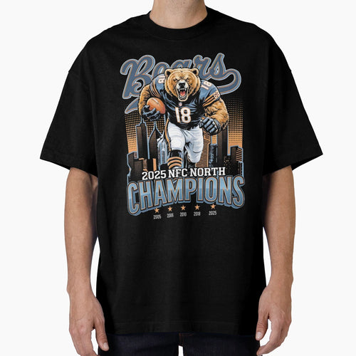 Chicago Bears Nfc North Champions T-Shirt - Fun Novelty Design Unisex - T-Shirt, Sweatshirt, Hoodie