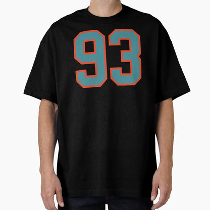 93 Number Aqua Orange Lucky Sports T-Shirt - Custom Art Print Men Women - T-Shirt, Sweatshirt, Hoodie