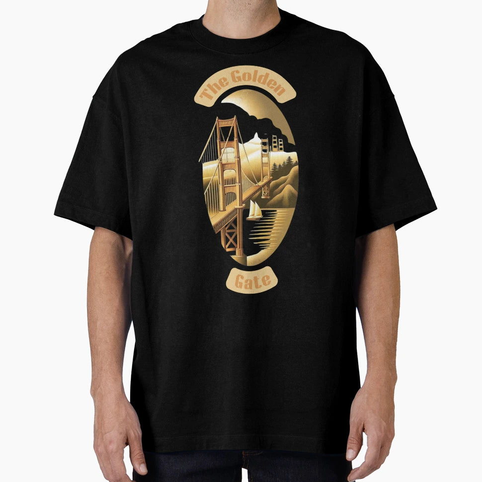 Golden Gate T-Shirt - Minimalist Print Unisex - T-Shirt, Sweatshirt, Hoodie