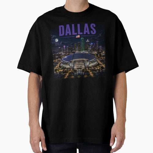 Dallas City Cinematic Stadium T-Shirt - Custom Art Print for Adults - T-Shirt, Sweatshirt, Hoodie