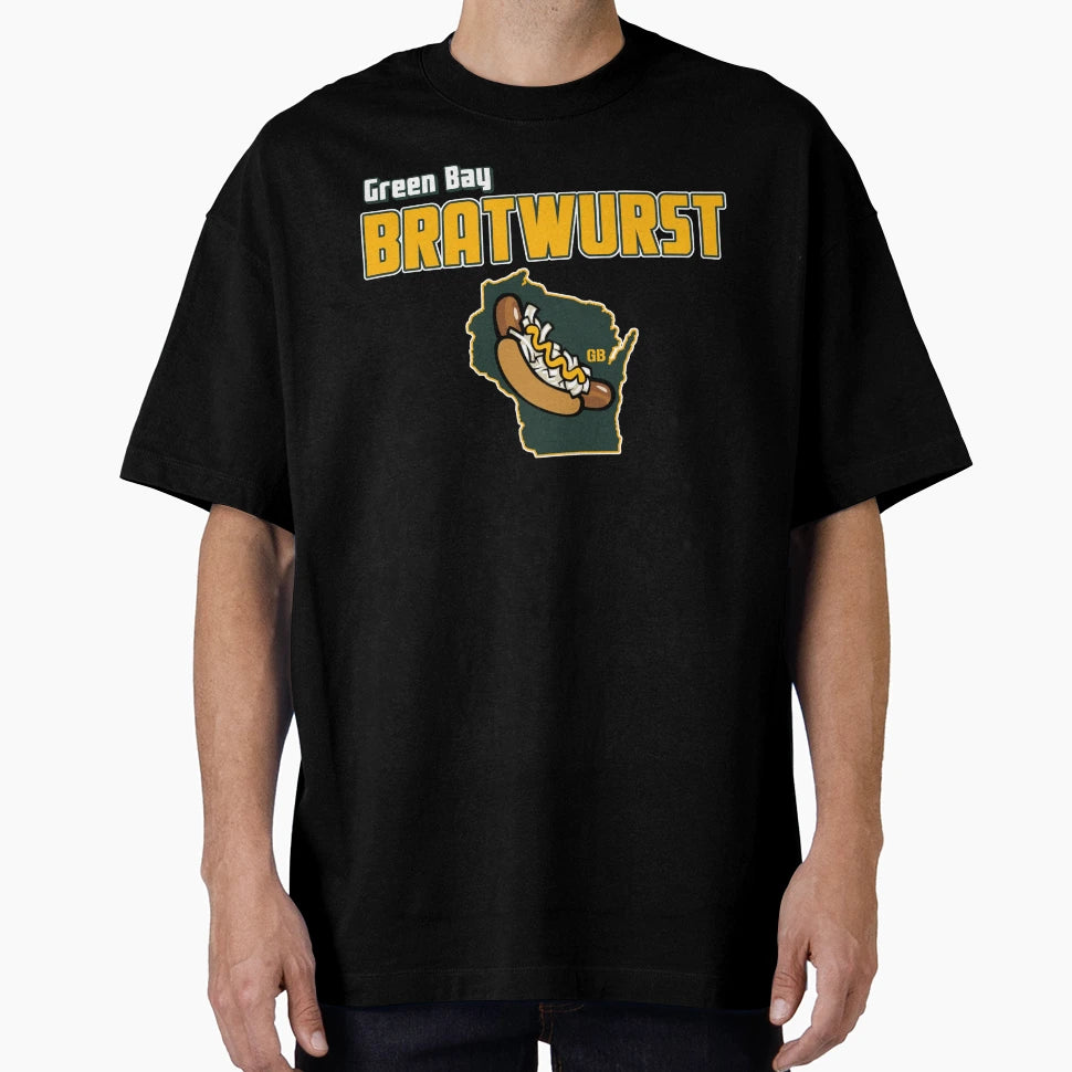 Green Bay Bratwurst Wordmark T-Shirt - Streetwear Style for Adults - T-Shirt, Sweatshirt, Hoodie