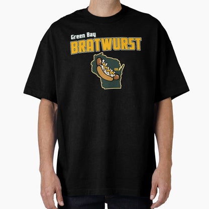 Green Bay Bratwurst Wordmark T-Shirt - Streetwear Style for Adults - T-Shirt, Sweatshirt, Hoodie