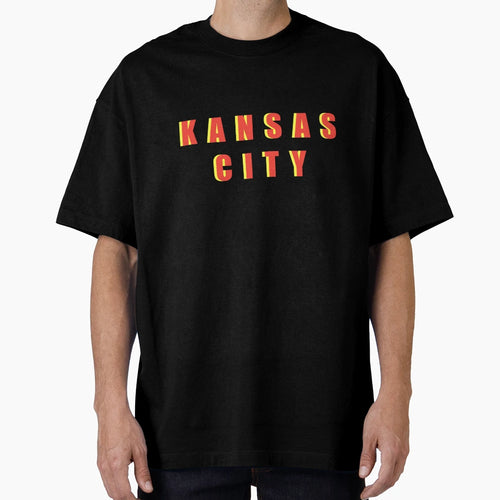 Kansas City Red And Gold Block Letters T-Shirt - Graphic Print Men Women - T-Shirt, Sweatshirt, Hoodie