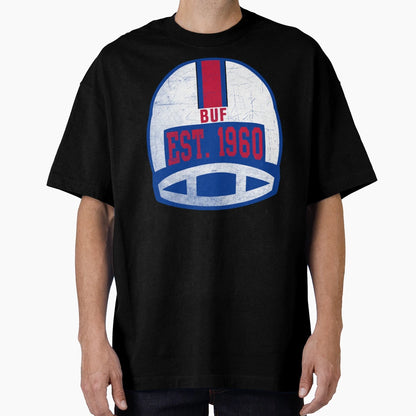 Buffalo Throwback Football Helmet T-Shirt - Streetwear Style for Adults - T-Shirt, Sweatshirt, Hoodie