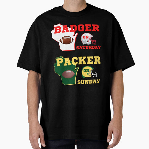 Badger Saturday Packer Sunday T-Shirt - Minimalist Print for Adults - T-Shirt, Sweatshirt, Hoodie