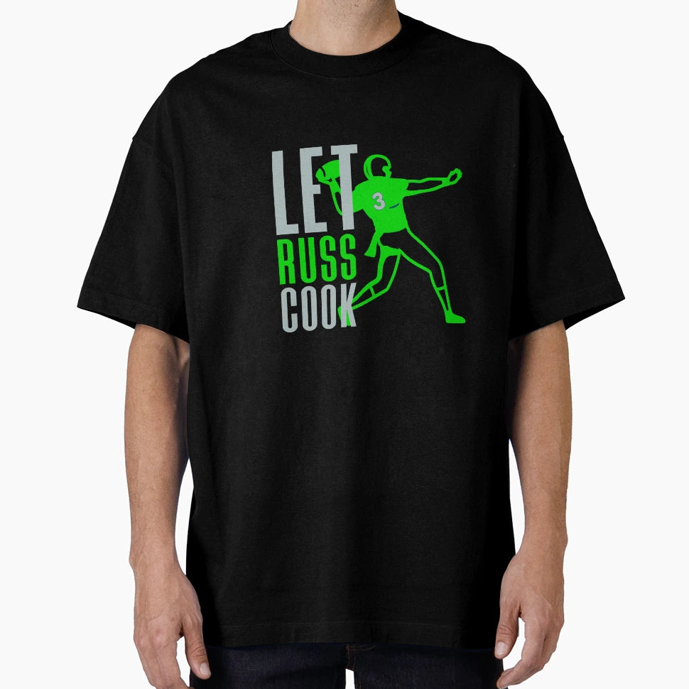 Let Russ Cook Seattle Football T-Shirt - Graphic Print for Adults - T-Shirt, Sweatshirt, Hoodie