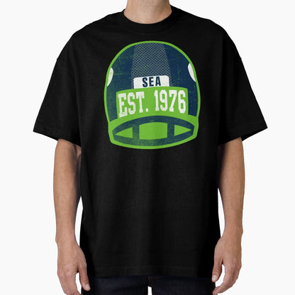 Seattle Throwback Football Helmet T-Shirt - Streetwear Style for Adults - T-Shirt, Sweatshirt, Hoodie