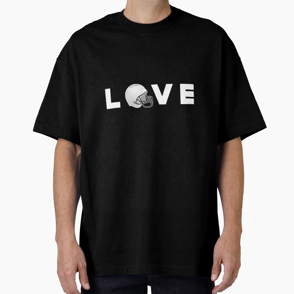 Football Helmet Love T-Shirt - Custom Art Print Men Women - T-Shirt, Sweatshirt, Hoodie