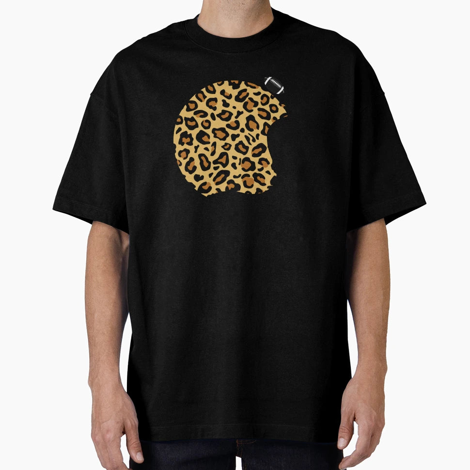 Game Day Leopard Football Helmet T-Shirt - Unique Graphic Men Women - T-Shirt, Sweatshirt, Hoodie