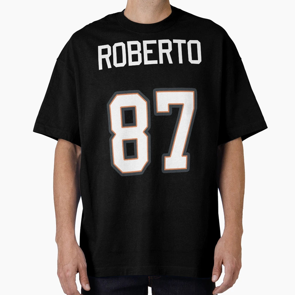 Roberto 87 Jersey Styled Mug Throw Hoodie - Minimalist Print Unisex - T-Shirt, Sweatshirt, Hoodie