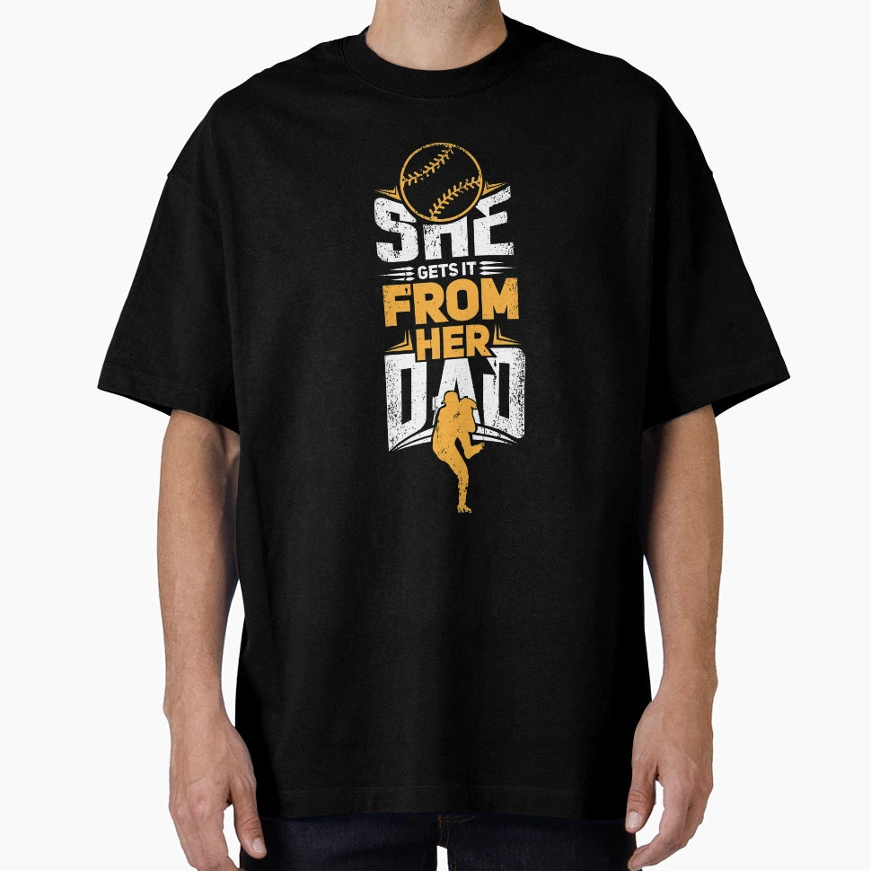 Softball Dad T-Shirt - Custom Art Print Men Women - T-Shirt, Sweatshirt, Hoodie