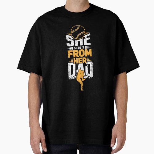 Softball Dad T-Shirt - Custom Art Print Men Women - T-Shirt, Sweatshirt, Hoodie