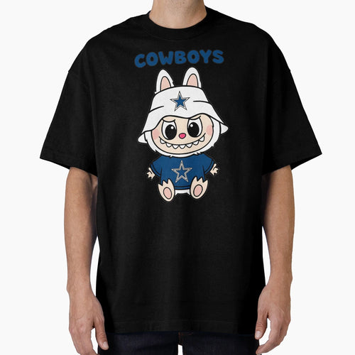 Cheerful Labubu Cowboys Cartoon T-Shirt - Custom Art Print Unisex - T-Shirt, Sweatshirt, Hoodie